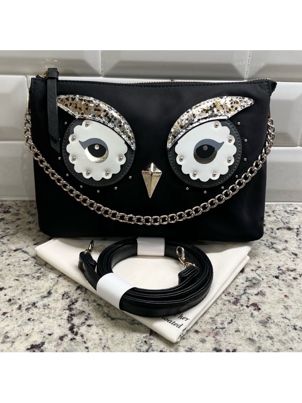 Kate Spade ♠️ EUC! Star Bright Owl Madeline Crossbody Bag - Picture 1 of 12